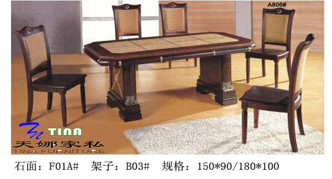 供應大理石餐桌B03