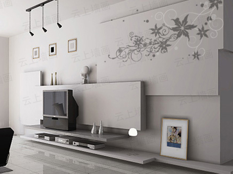 沈陽絲綢手繪墻畫114