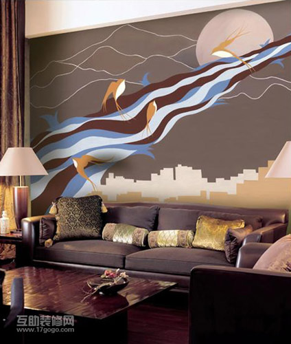 沈陽海逸詩閣手繪墻畫190