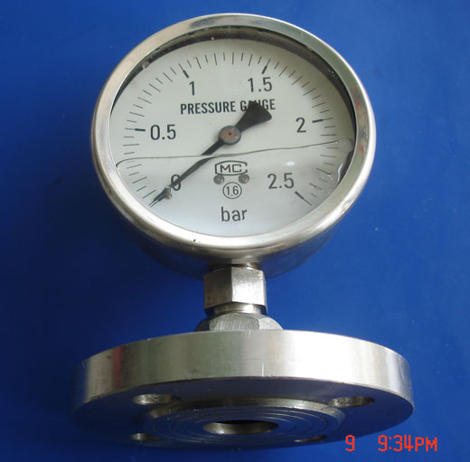 供應全不銹鋼法蘭式隔膜壓力表