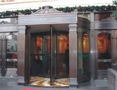 供應沈陽自動旋轉銅門