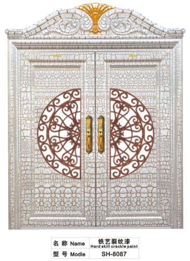 裂紋漆大門