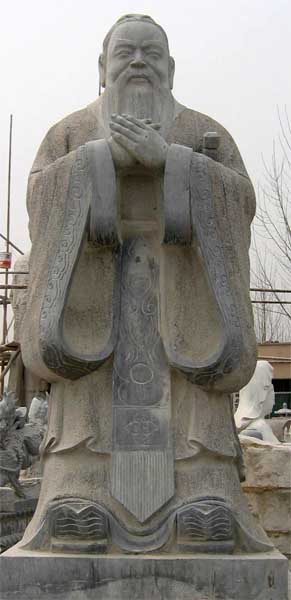 石雕孔子像，主席像，壽星，白求恩