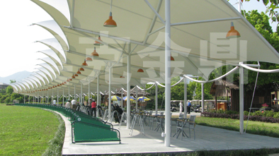 高爾夫球場張拉膜網球場膜結構空間膜結構