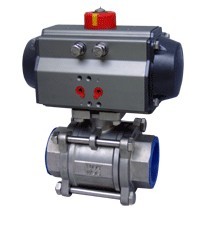 Q611氣動三片式內螺紋球閥