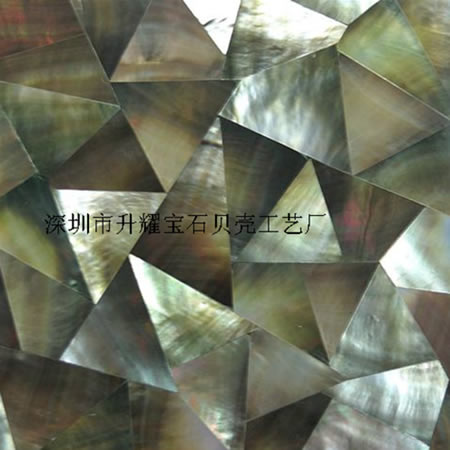 黑蝶貝三角形貝殼馬賽克裝飾建材背景墻