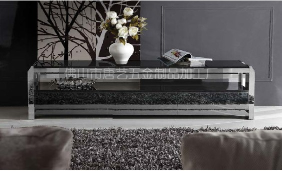 佛山黑玻璃不銹鋼茶幾，韶關(guān)不銹鋼地柜，不銹鋼餐臺(tái)