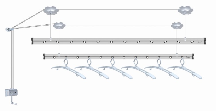室內晾衣架自動升降晾衣架嗮衣架B