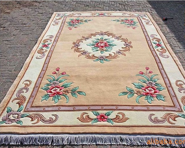 純手工打結羊毛地毯剪花圖案漂亮腳感超好2*3米