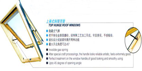 上懸式斜屋頂窗
