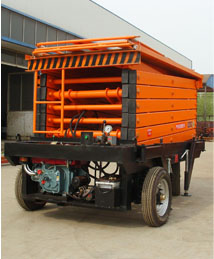 四輪移動剪叉式液壓升降平臺