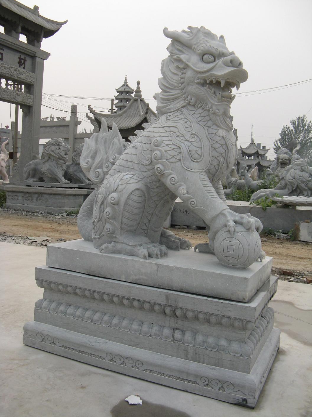 石雕貔貅，天祿辟邪，獨角獸，獬豸,朝天吼