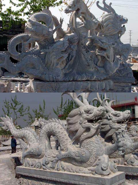 石雕華表龍柱，文化柱，石雕龍，中華柱，九龍壁,游龍