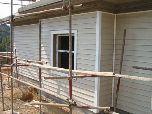 廠家直銷舊樓外墻改造新型環保材料/pvc外墻掛板廠