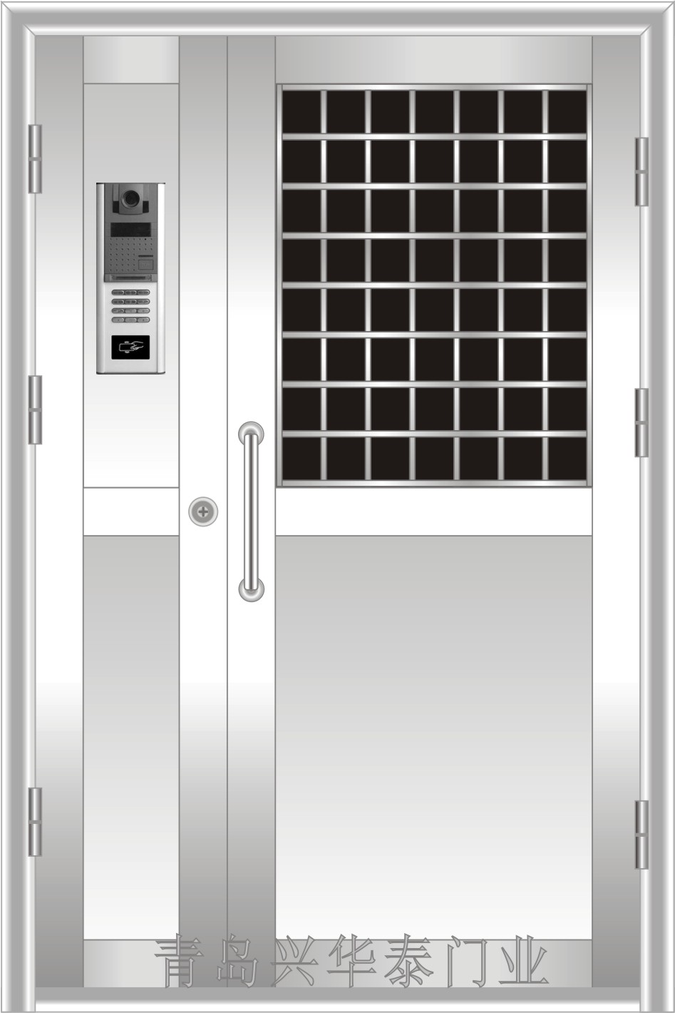 興華泰門業供應鋼制對講門