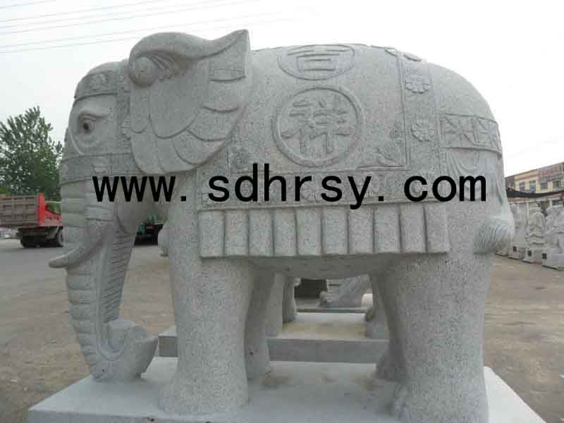 石雕，動物雕塑，石象