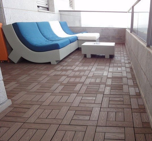 塑木戶外拼裝地板，可用于陽臺&景觀