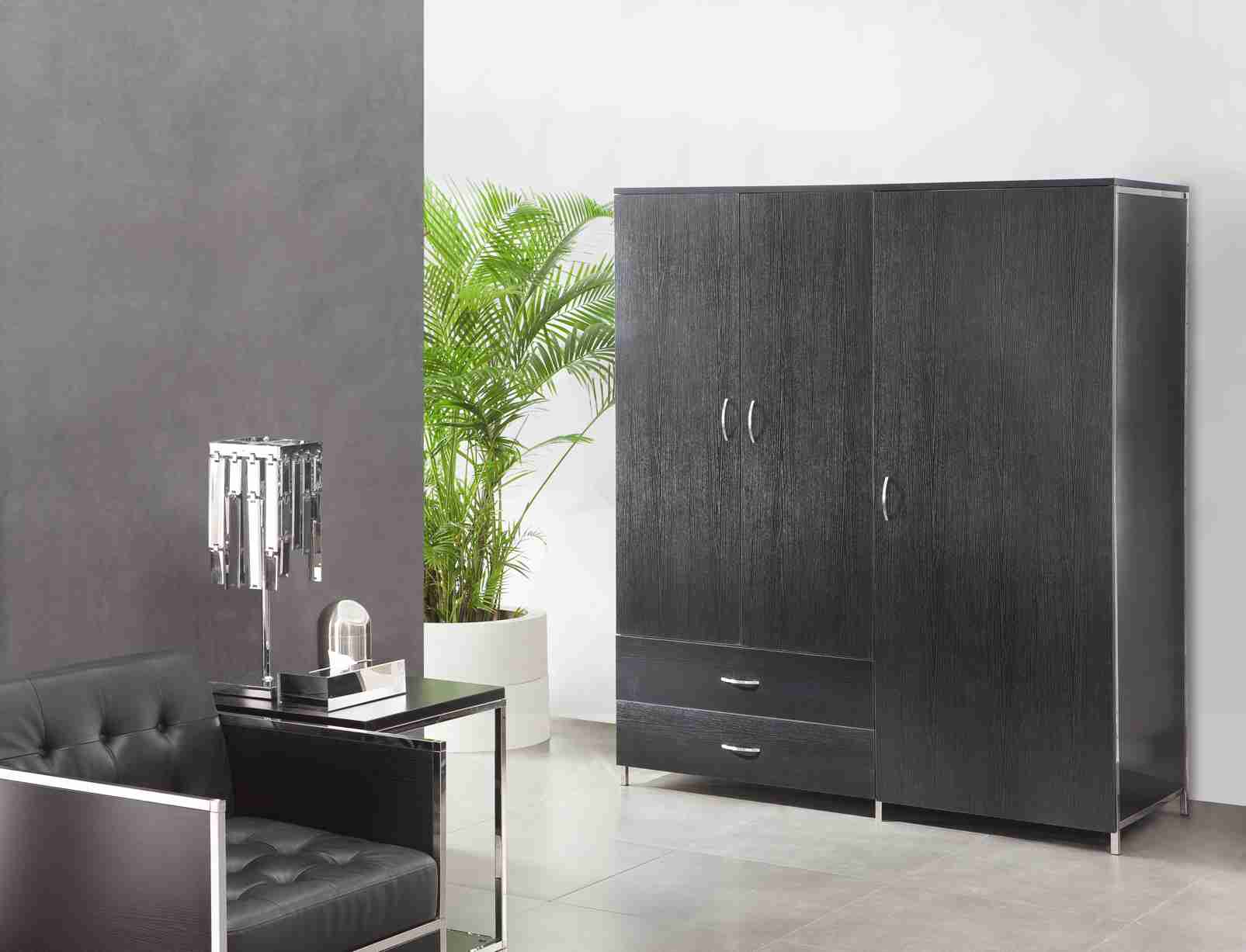 歐式時尚簡單組合型不銹鋼酒店/家用衣柜