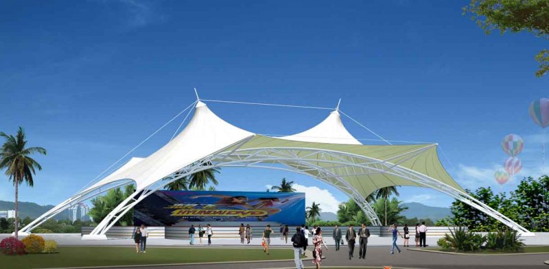 拉膜舞臺工程設計，加工，制作