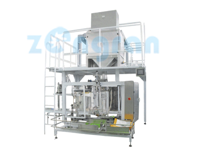 內蒙重袋包裝機+碼垛機器人，青海化工包裝機，云南重