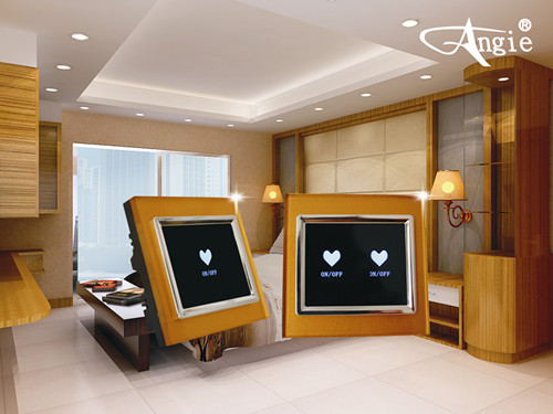 黃色水晶面板智能遙控墻壁開關