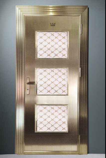 順鴻精品門藝無縫三代系列-三格X型單門|防盜門供應商