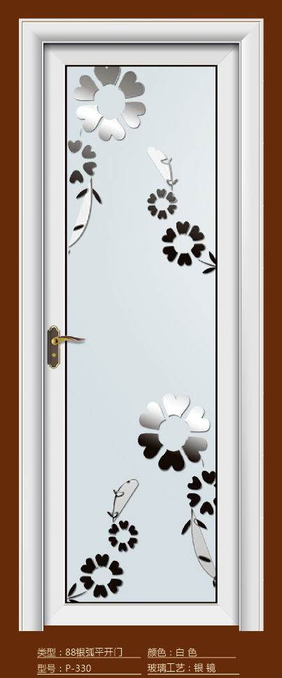 佛山室內門豪華鋼化玻璃廚房門