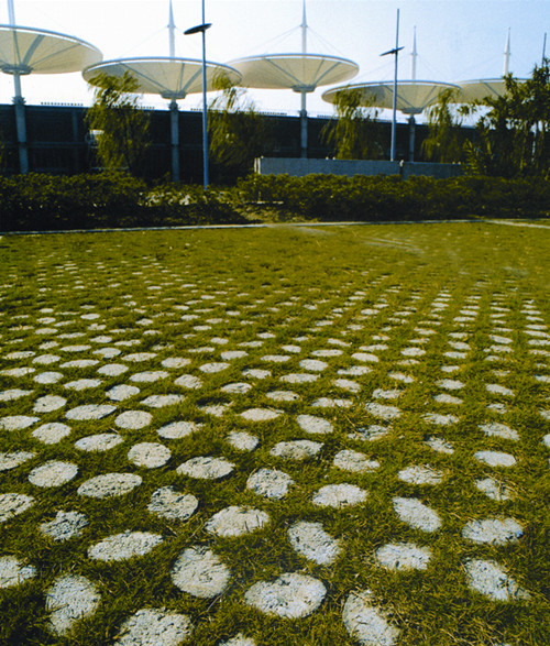 滁州現場澆筑植草地坪 植草地坪