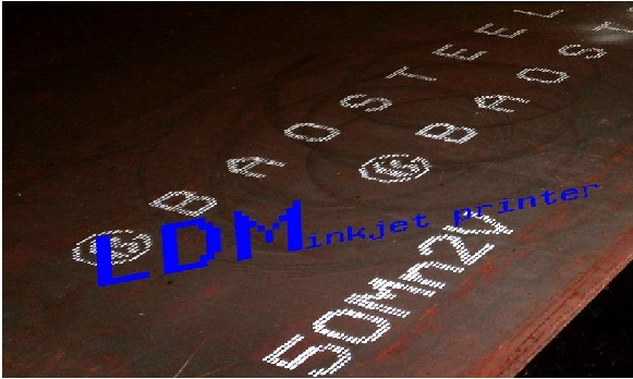 鋼板生產專用大字符噴碼機