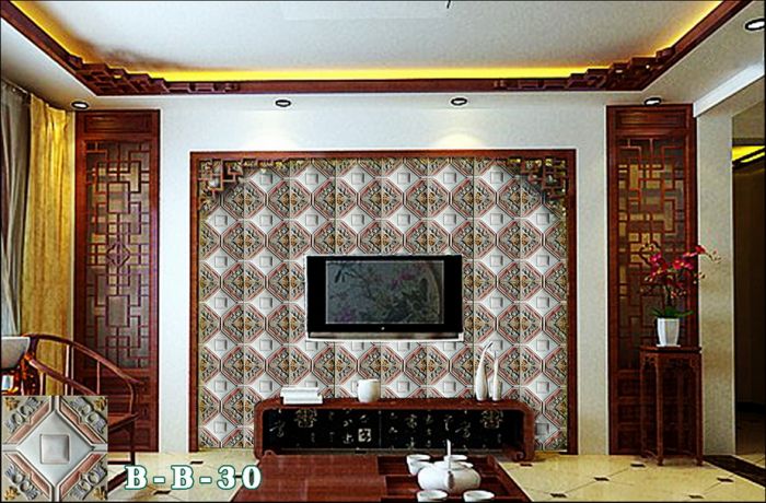 撫順市百瑞德背景墻效果9