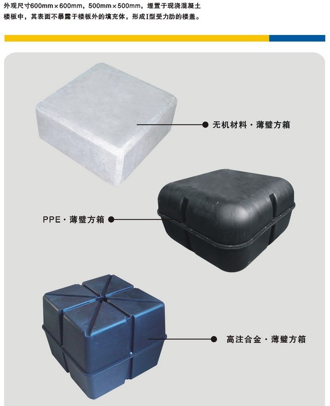 巨星建材大量供應空心樓蓋薄壁方箱產品