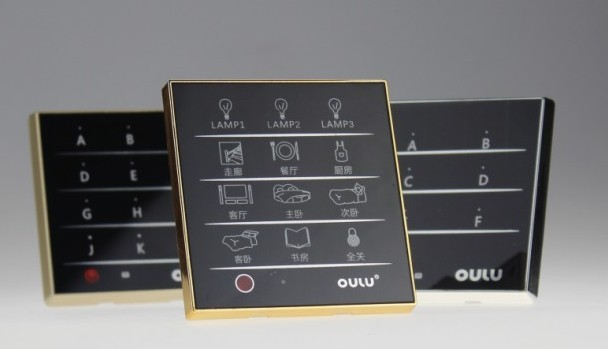 歐璐智能開關 觸摸遙控開關 土豪金開關