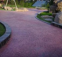 斑彩廠家推薦健康環保壓模地坪路面裝飾