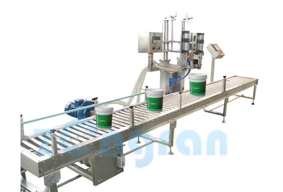 福建全自動涂料包裝機，涂料稱重灌裝線