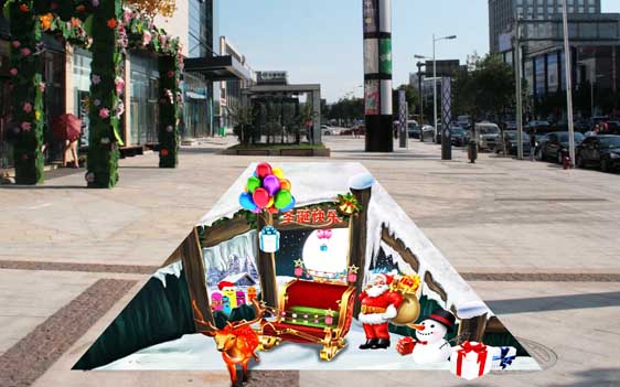 魔幻3D立體畫 3D地畫設計 立體畫生產廠家