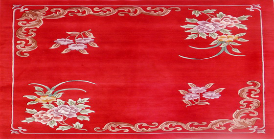 內蒙古純手工純羊毛地毯剪花圖案漂亮腳感超好