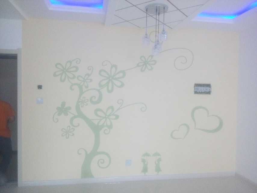 硅藻泥浪漫風格背景墻，免費設計！