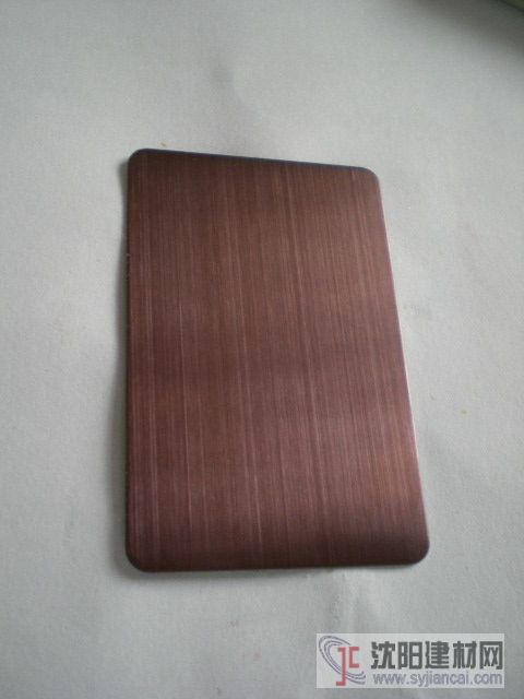 供應彩色不銹鋼高檔電鍍紫金色拉絲板