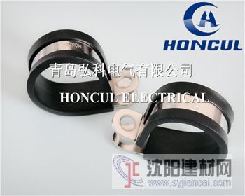 連膠條R型線卡子，電纜線夾