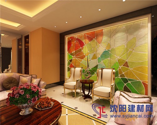 皮雕軟包藝術背景墻 時尚簡約 LA005異彩琉璃