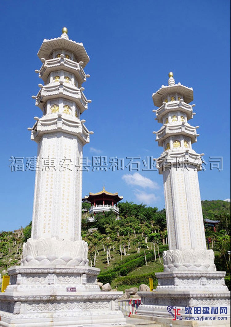 青石浮雕經幢 六棱石幢 菩薩像底座