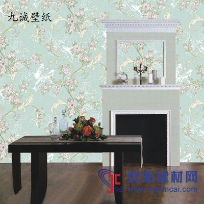 沈陽壁紙_九誠壁紙_浪漫田園無紡布壁紙臥室墻紙
