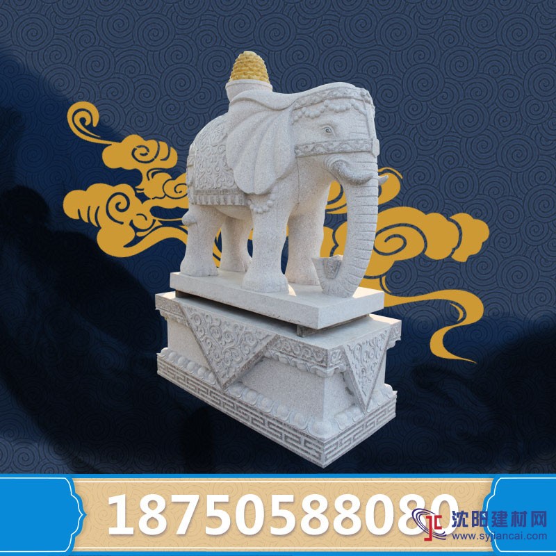 聚宝盆雕刻大象摆件 元宝刷金漆有特色 摆放门口可招财