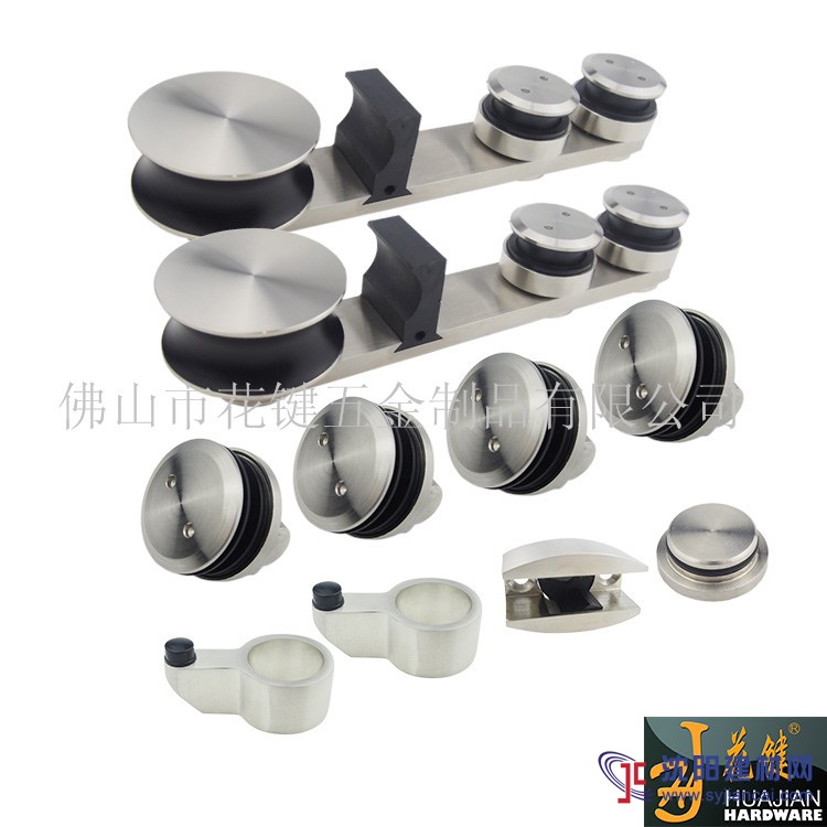 吊趟門玻璃門滑輪02A對(duì)玻璃套裝