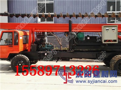 長螺旋鉆機(jī)價格270度旋轉(zhuǎn)輪式光伏 輪式打樁機(jī)