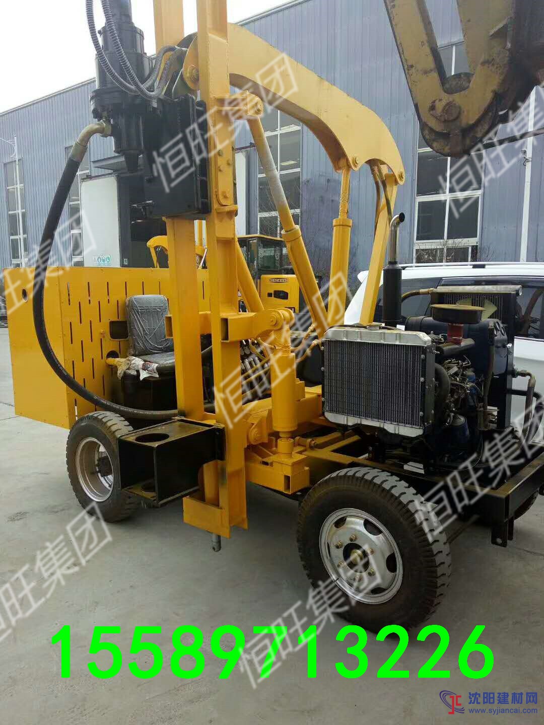 護欄鉆孔打樁機 公路護欄打樁機