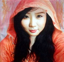 少女主題油畫藝術