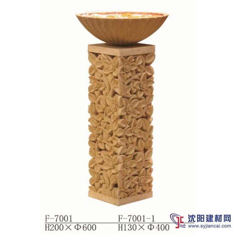 砂巖花盆產品純手工制作