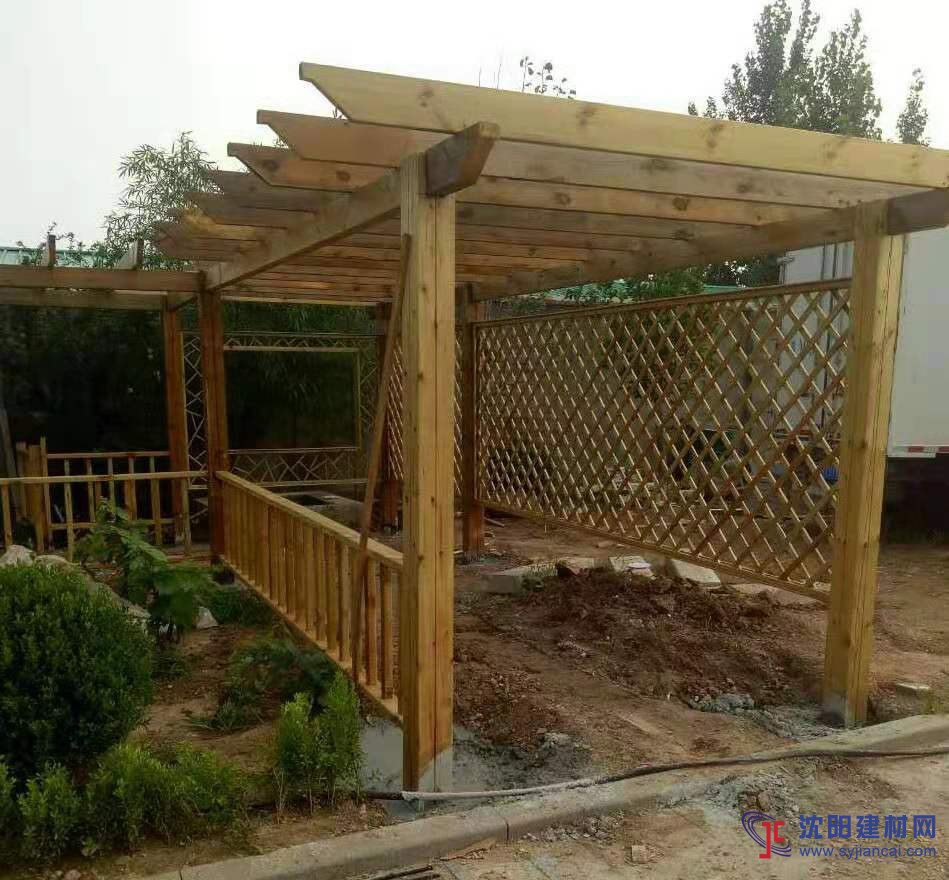 大連防腐木涼亭鋁合金葡萄架